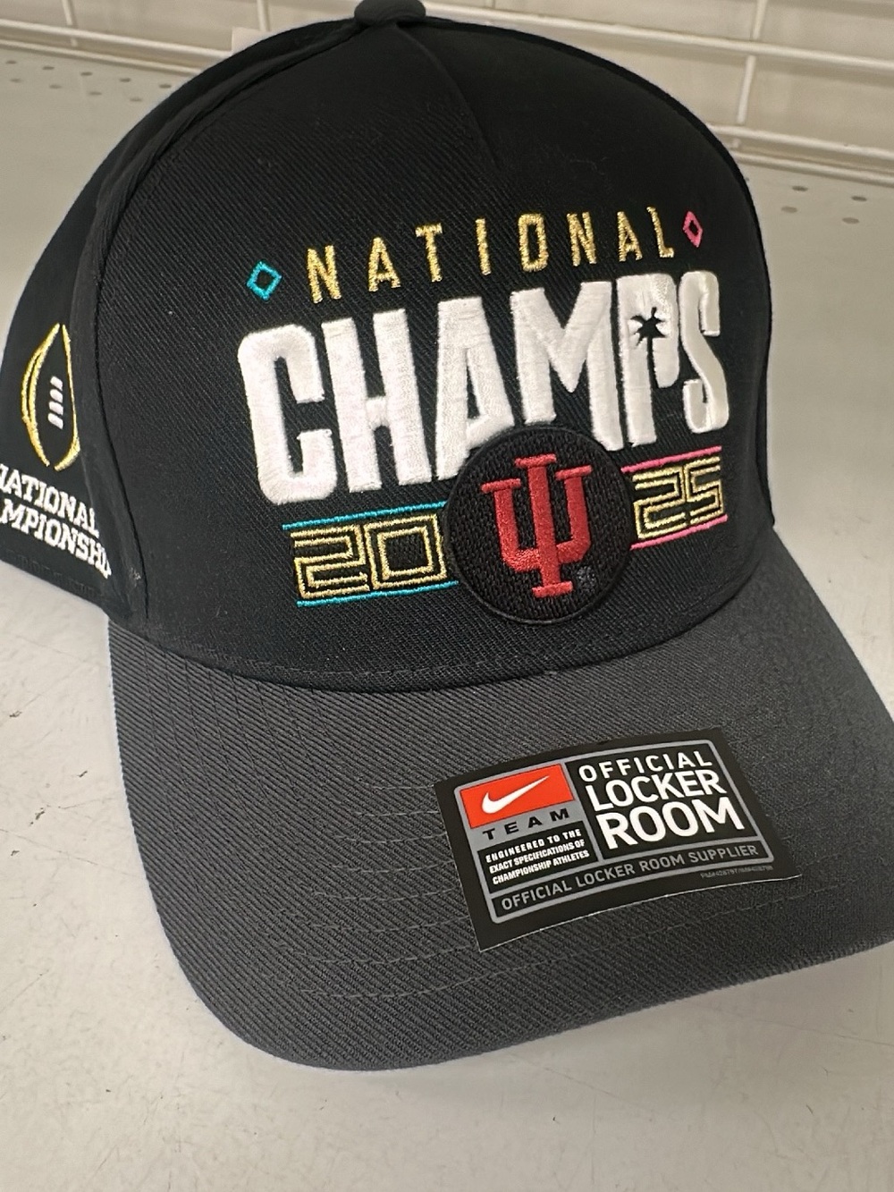 Nike 'National Champs' Indiana Hat with Multicolor Embroidery